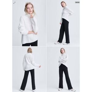 Rag & Bone Joseph Alpaca Merino Wool Turtleneck Sweater Womens Large Curved Soft